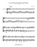 A Love Song for Clarinet and Guitar - Score and Parts