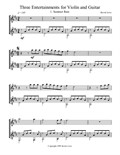 Three Entertainments (Violin and Guitar) - Score and Parts